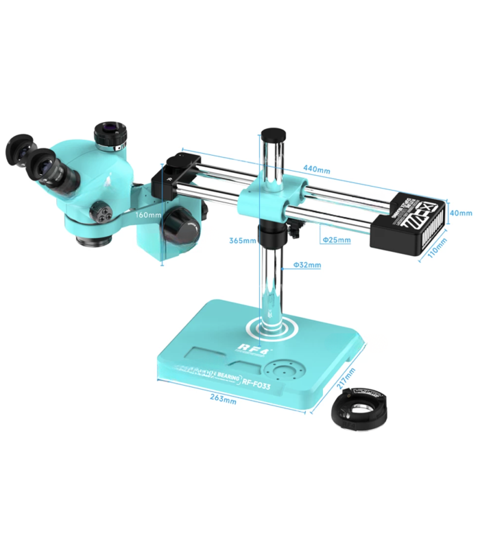 RF4 RF-FO33A 7050TV 7-50X Zoom Trinocular Stereo Boom Microscope