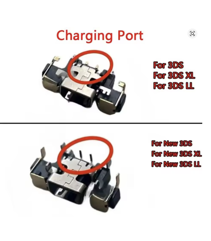 3DS/2DS XL/3DS XL/LL POWER CHARGING PORT OLD GENERATION