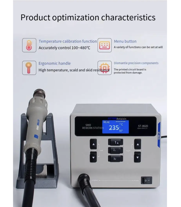 ATTEN ST-862D Hot Air Gun Station 1000W Rework Station SMD