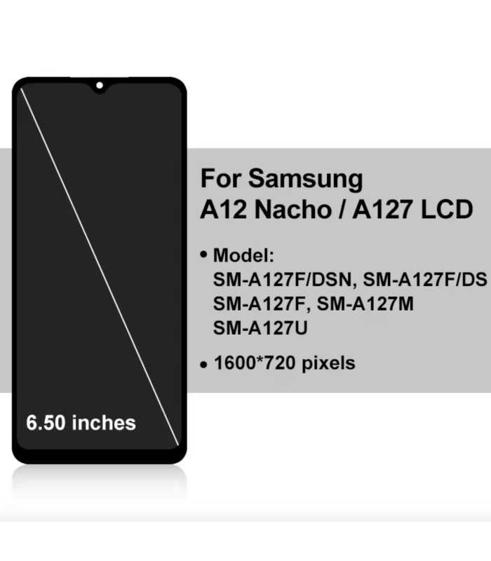 Samsung Galaxy A12 A127F LCD Touch Screen Digitizer with Frame