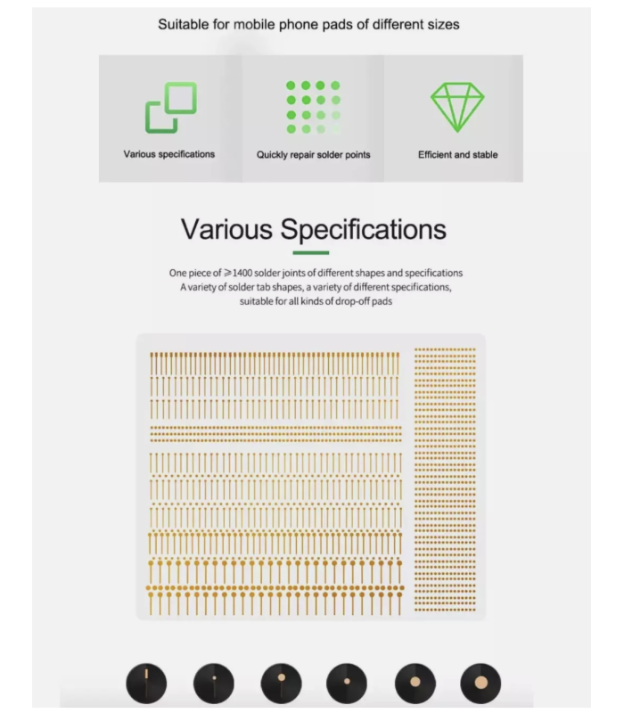 RELIFE RL-007GA Jumpwire Repair Spots Solder Pads Repair Lug