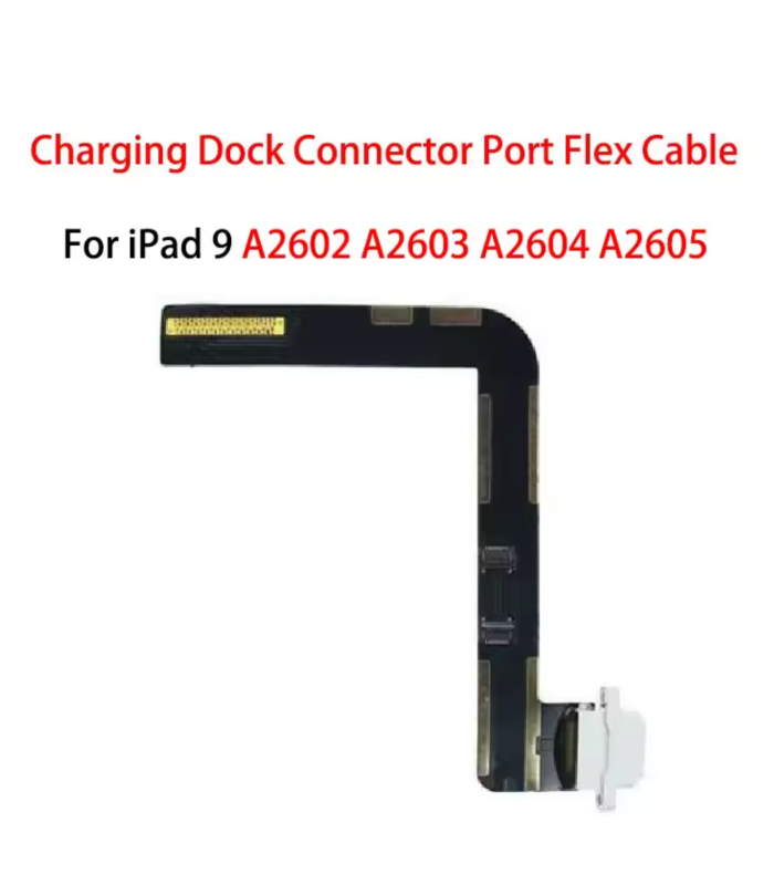 White Apple iPad 9th A2602 Charging Port Connector Flex Cable