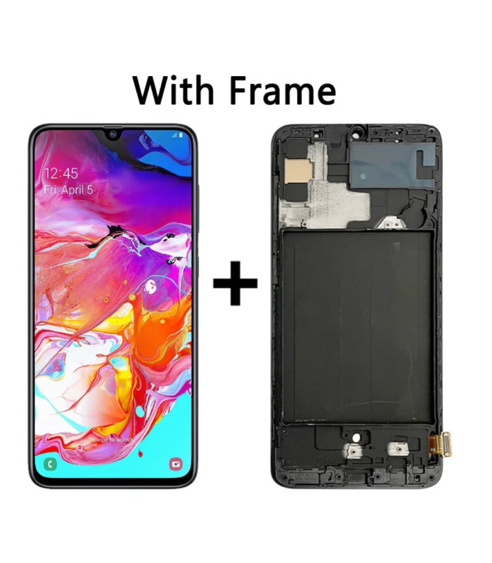 Samsung Galaxy A70 SM-A705 Incell TFT LCD Screen Display Touch Digitizer Frame