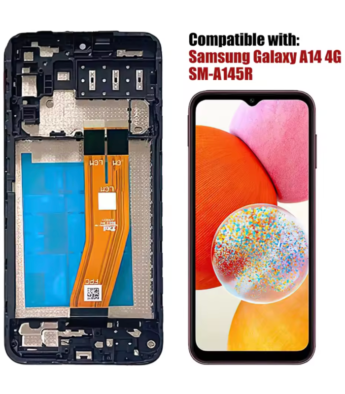 Samsung Galaxy A14 4G SM-A145R LCD Display lens Screen Digitizer frame