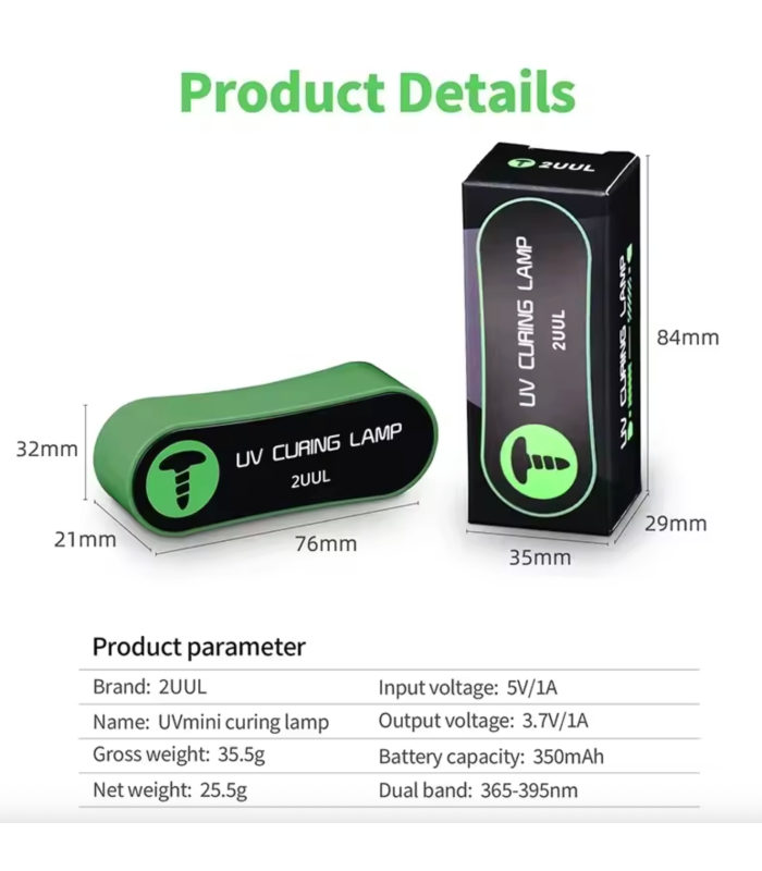 2UUL SC08 365-395nm UV Curing Lamp For Solder Mask UV optical Glue Adhesive