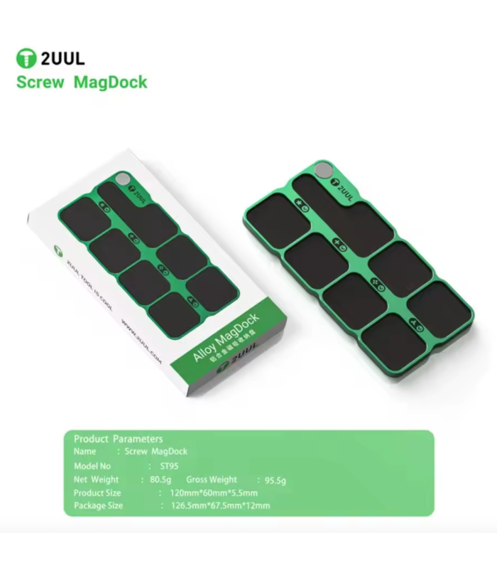 2UUL ST95 Aluminum Alloy Screw Storage Magnetic Tray Screwsdriver Magnetizing