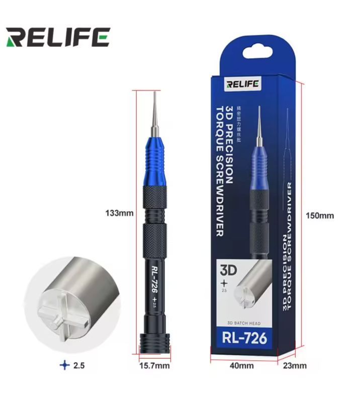 RELIFE RL-726A 3D Torque Precision 5 Piece Screwdriver Set Phone Repair Tool