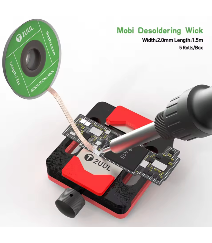 2UUL DW01 Mobi Desoldering Wick wire 2.0mm width for PCB IC BGA CPU Phone