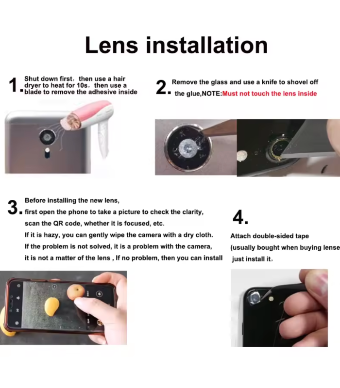 For Apple iPhone 17 Camera back rear Lens Glass With Adhesive