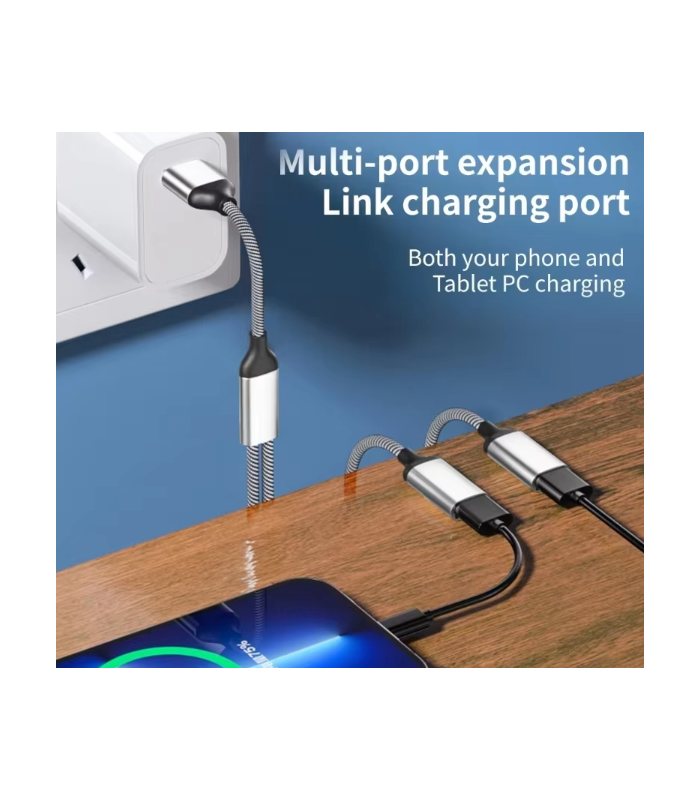 Dual USB 1 Male to 2 Female Adapter Splitter 2 Port for Data Power Charging