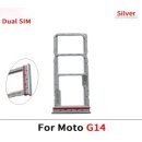 Motorola Moto G14 Silver Sim Card Tray Replacement Dual Simcard Holder