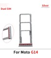 Motorola Moto G14 Silver Sim Card Tray Replacement Dual Simcard Holder