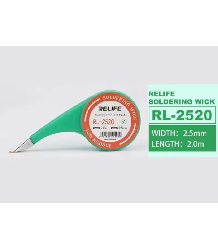 Relife RL-2520 Soldering Wick 2.5mm x 2m Desoldering Wires Tin Remover suction