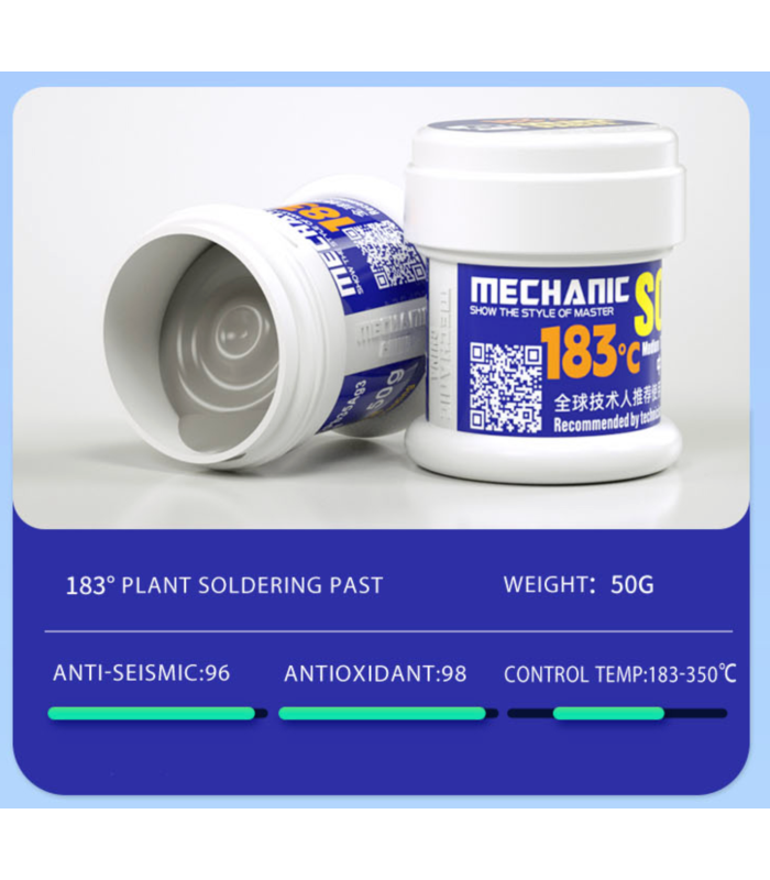 MECHANIC Soldering ZW50 183 (50G) paste for mobile phone CPU repair reballing