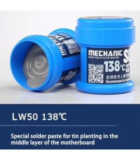 MECHANIC Soldering LW50 138 (50G) paste for mobile phone CPU repair reballing