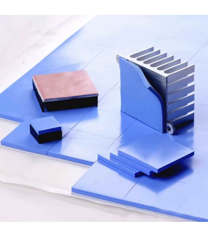 2 PCS SILICONE Blue Thermal Pad 100 x 100 x 4.0 mm thick 6 W/mK Heat Sink