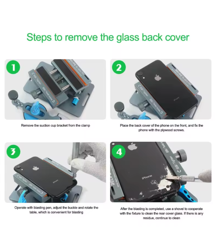 Relife RL-601s Plus 360 Degrees Holder iPhone phones Back Glass Removal Sucker