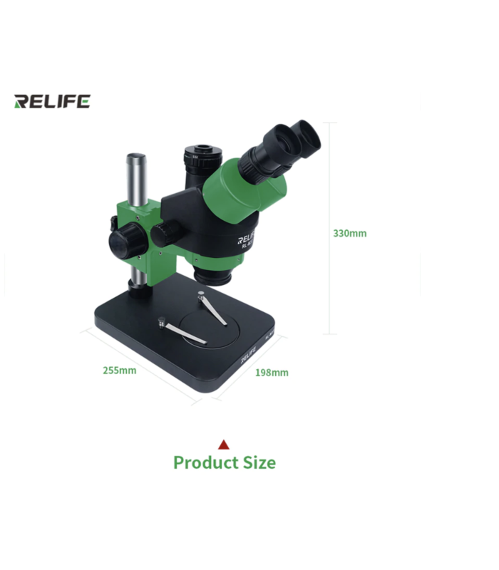 RELIFE RL-M3T-B1 Trinocular Stereo Microscope 7X-45X Zoom