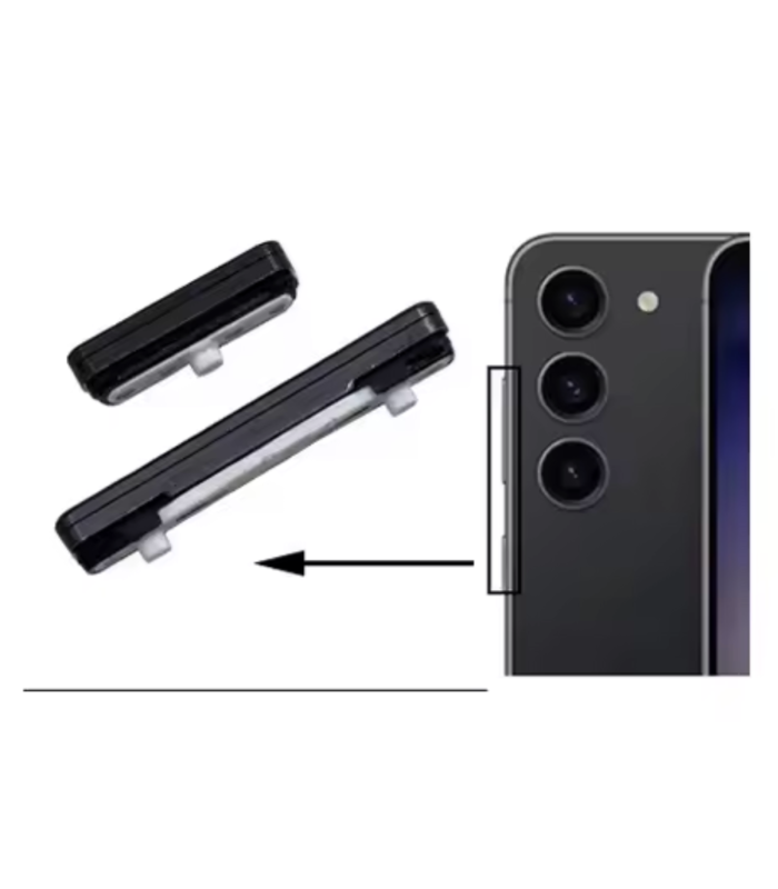 For Samsung Galaxy S22 S22 plus Black Outer Side Power Volume on off Button