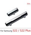 For Samsung Galaxy S22 S22 plus Silver Outer Side Power Volume on off Button