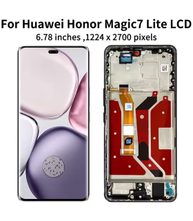 For Honor Magic 7 LITE X9C BRP-NX1 OLED Display LCD Touch Screen Gold Frame
