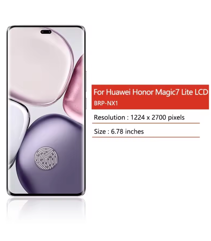 For Honor Magic 7 LITE X9C BRP-NX1 OLED Display LCD Touch Screen Purple Frame