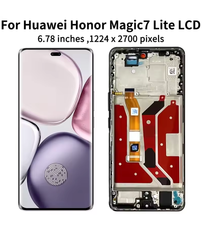 For Honor Magic 7 LITE X9C BRP-NX1 OLED Display LCD Touch Screen Green Frame