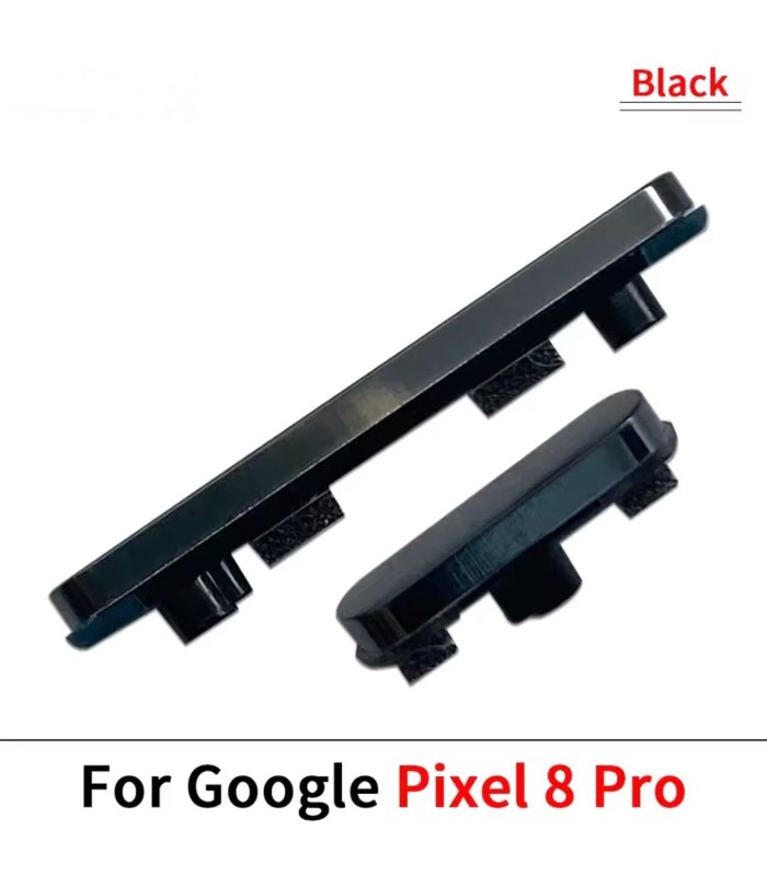 For Google Pixel 8 PRO Black Replacement Side Power Volume Up Down Buttons Keys
