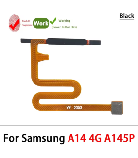For Galaxy A14 4G SM-A145P Fingerprint Finger Print Sensor Flex Cable - Black