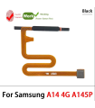 For Galaxy A14 4G SM-A145P Fingerprint Finger Print Sensor Flex Cable - Black