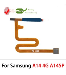 For Galaxy A14 4G SM-A145P Fingerprint Finger Print Sensor Flex Cable Grey blue