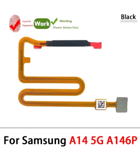 For Galaxy A14 5G SM-A146P Fingerprint Finger print Sensor Flex Cable - Black