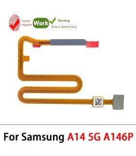 For Galaxy A14 5G SM-A146P Fingerprint Finger print Sensor Flex Cable - Silver