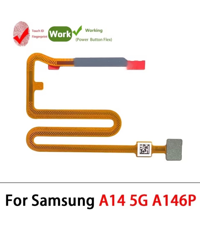 For Galaxy A14 5G SM-A146P Fingerprint Finger print Sensor Flex Cable - Silver