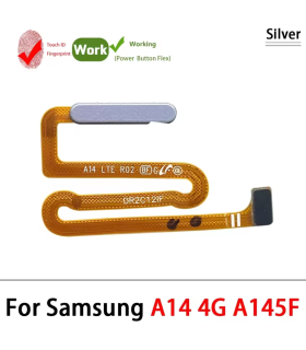 For Galaxy A14 4G SM-A145F Fingerprint Finger print Sensor Flex Cable - Silver