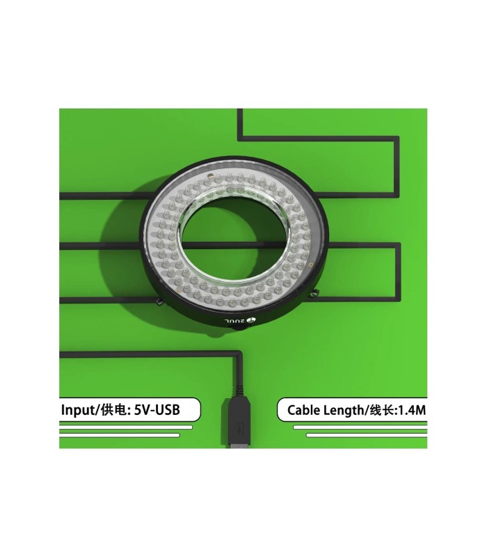 2UUL MS98 Adjustable LED MicroScope Lamp 72 LED (Black colour)