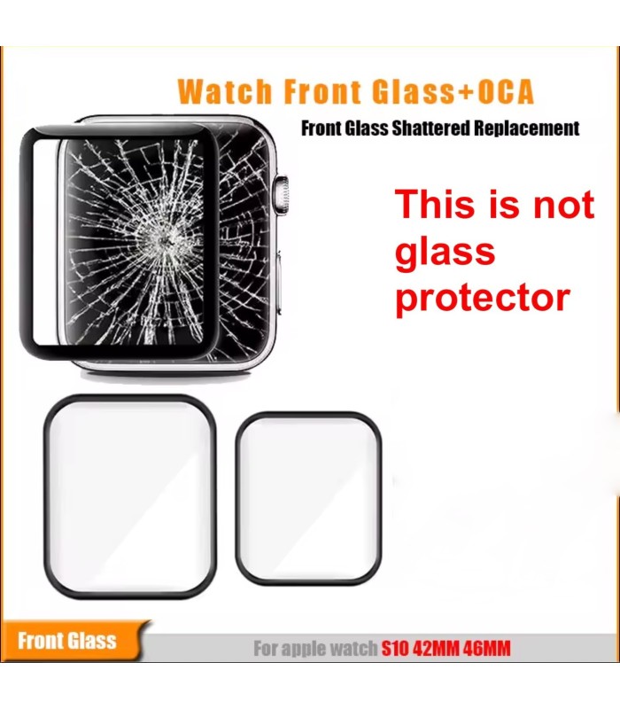 For Apple Watch iwatch replacement Front Glass Lens With OCA Series 10 S10 46mm