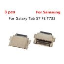 3 pcs For Samsung Galaxy Tab S7 Charging Port DC Type-C Jack Connector SM-T730