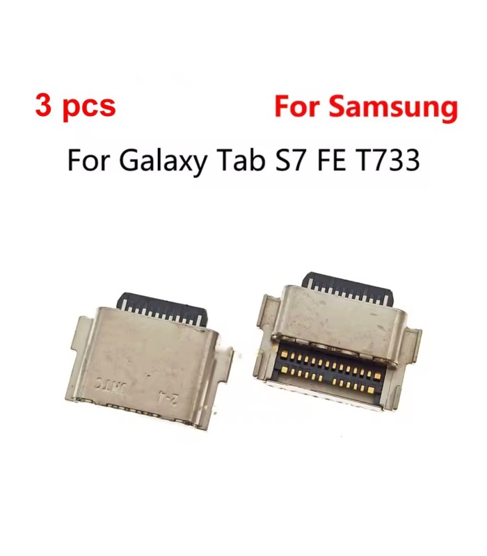 3 pcs For Samsung Galaxy Tab S7 Charging Port DC Type-C Jack Connector SM-T730
