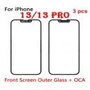 3x For Apple iPhone 13 13 Pro Replacement  with OCA Front Glass Screen Repair
