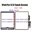 For Apple IPad Pro 12.9 3rd 4th gen Outer Glass touch digitiser Panel with OCA
