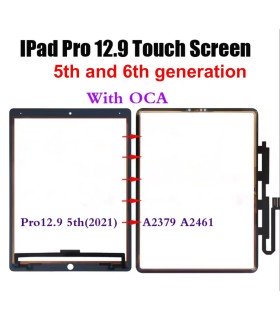 For Apple iPad Pro 12.9 5th | 6th Gen outer Touch Screen Digitizer With OCA