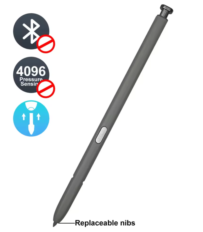 For Samsung Galaxy S25 Ultra 5G  Black Stylus S Pen Premium Quality-No Bluetooth