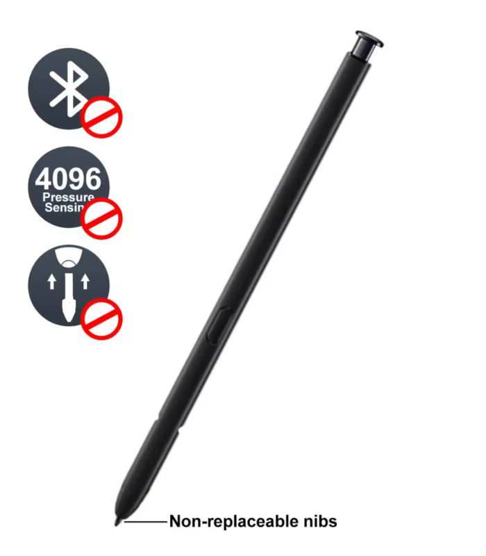 For Samsung Galaxy S24 Ultra Black Stylus Stylus Touch Pen - no Bluetooth