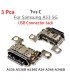 3 Pcs for Samsung Galaxy A53 A536B A536 USB Plug Connector Socket Charging Port