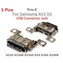 3 Pcs for Samsung Galaxy A53 A536B A536 USB Plug Connector Socket Charging Port