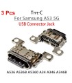 3 Pcs for Samsung Galaxy A53 A536B A536 USB Plug Connector Socket Charging Port