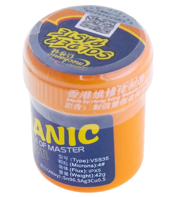 Mechanic V5S35 Solder Paste High Temperature Lead Free soldering 217c 42G Tub