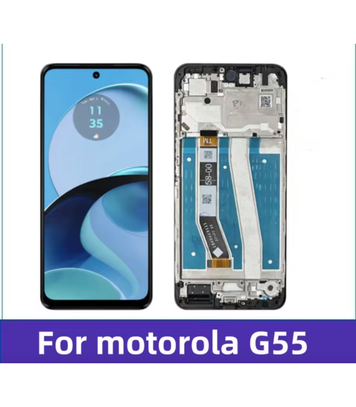 For Motorola MOTO G55 5G XT2435-2 LCD Display Touch Screen Digitizer with Frame