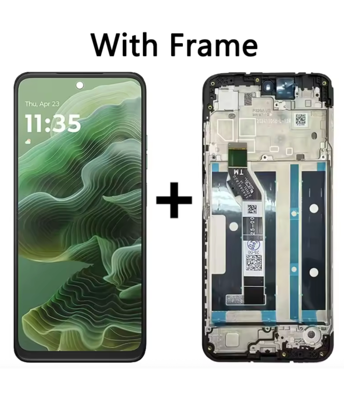 For Motorola Moto G35 XT2433 LCD Display Screen Touch Touchpad Digitizer Frame